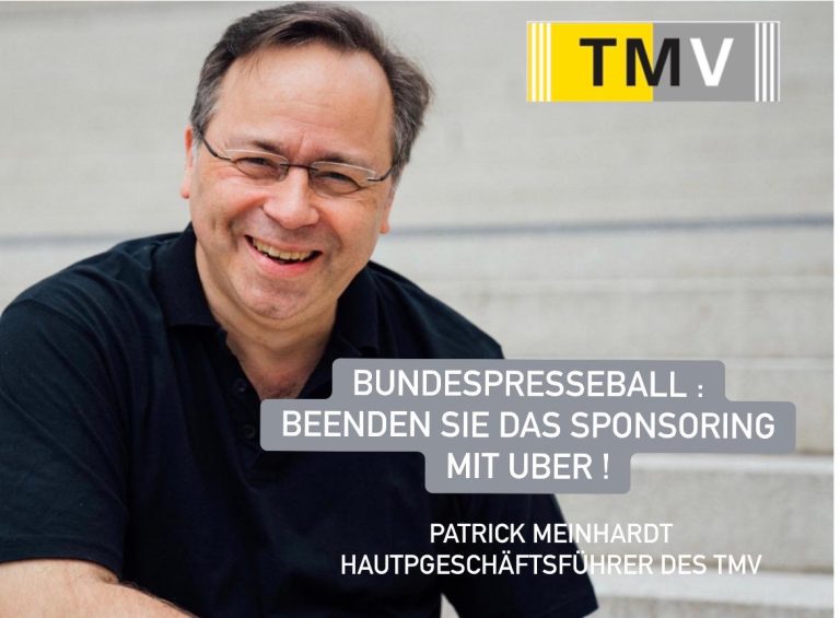 Taxiverband und Mietwagenverband Deutschland e.V.: Bundespresseball soll Sponsoring mit Uber beendenBerlin –